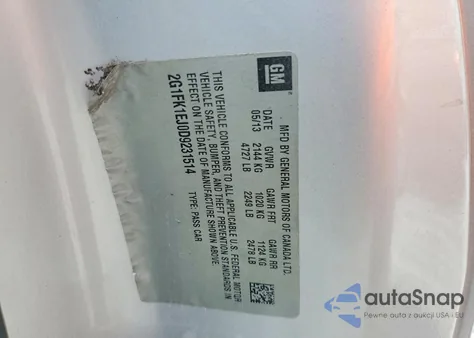 2013 Chevrolet Camaro 2Ss z USA, uszkodzony, nr VIN 2G1FK1EJ0D9231514